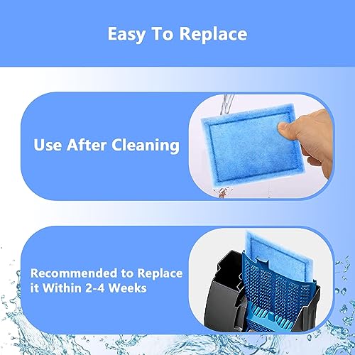 Yonice 8 Pcs Aquarium Filter Cartridge,Compatible for Aqua-Tech 20-40/30-60 Power Filters,Replacement for AquaTech EZ-Change #3