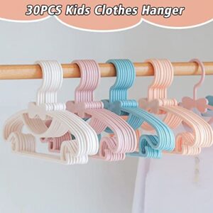 Saycker 30pcs PP Space Saving with Bowknot Kids Clothes Hanger Mini Slip-Proof Home Baby Hanger(Orange)