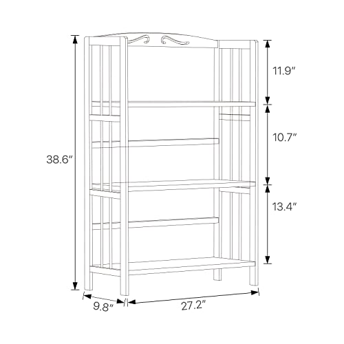 MoNiBloom 3 Tier Bookcase, Modern Free Standing Bookshelf, Adjustable Book Storage Rack Holder Organizer Shelves in Living Room Kitchen Home Office, Brown