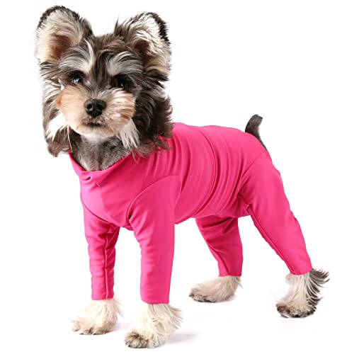 Due Felice Dog Onesie Shedding Suit Full Coverage Pet Surgical Recovery Bodysuit After Surgery Wear Cone Collar Cone Alternative Anxiety Calming Shirt for Female Male Dog