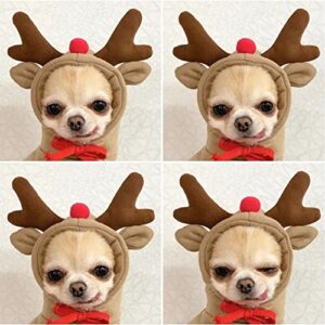dog hoodie, cute dogs hooded sweatshirt, warm costume for small medium large dog cat (reindeer, medium)