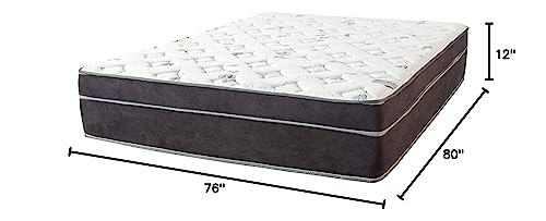 Treaton, 12-Inch Euro Top Firm Foam Encased Mattress/Orthopedic Support for A Restful Night, King