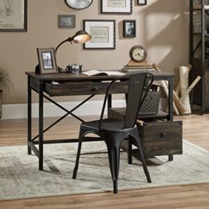 Sauder Steel River Desk, L: 47.48" x W: 23.47" x H: 29.53", Carbon Oak Finish