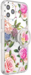 popsockets iphone 12/12 pro vintage floral magsafe phone case popcase with slide