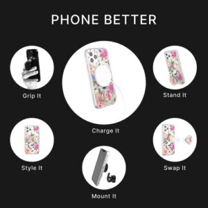 PopSockets iPhone 12/12 Pro Vintage Floral Magsafe Phone Case PopCase with Slide