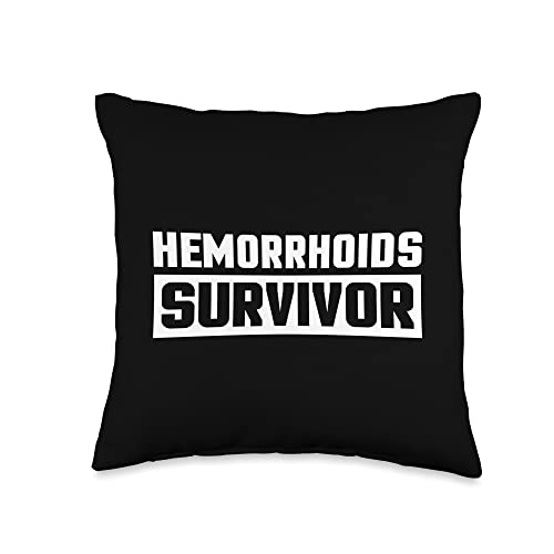 Get Well Soon Threads Co. Funny Hemorrhoid Surgery Throw Pillow, 16x16, Multicolor