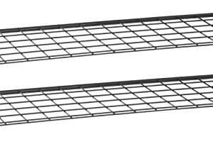 Hyloft 45-Inch X 15-Inch Steel Wall Shelf Storage Rack for Garage, Low-Profile Brackets, Max Shelf Load 200 Pounds, Hammertone, 2-Pack