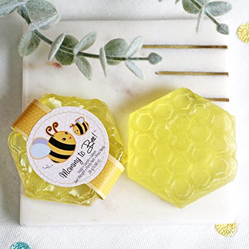 Kate Aspen Sweet Honey & Fresh Flower Scented Honeycomb Soap, Mommy to Bee Baby Shower Favors, Pack of 4 Count,21084NA