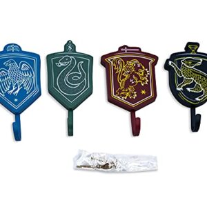 Harry Potter Hogwarts Houses Wall Hooks Storage Rack | Set of 4