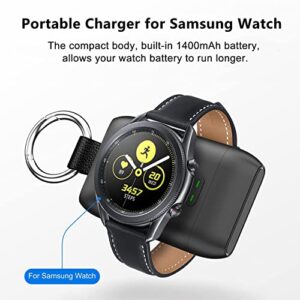 doeboe for Samsung Watch Charger, Portable Charger for Samsung Watch, Watch Charger for Galaxy Watch 6/6 Classic/5/5 Pro/4/3/Active 2/Gear S3, 1400mAh USB C Galaxy Watch Charger Accessories Keychain