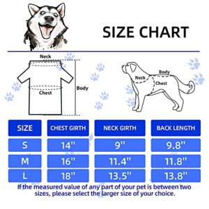 8 Pieces Dog Shirts Printed Clothes with Funny Letters Summer Cool Puppy Shirts Breathable Outfit Soft Dog Sweatshirt for Pet Cats (Classic Pattern,Medium)