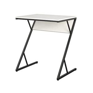 novogratz accent table/laptop desk, plaster/gunmetal, (3076920com)