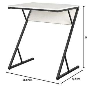 Novogratz Accent Table/Laptop Desk, Plaster/Gunmetal, (3076920COM)