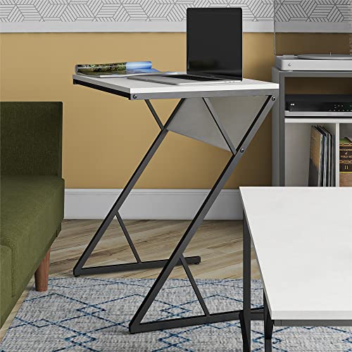 Novogratz Accent Table/Laptop Desk, Plaster/Gunmetal, (3076920COM)
