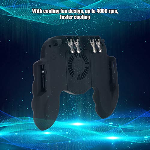 FASJ Mobile Phone Gamepad, Mobile Gaming Handle, Mobile Phone Game Controller with Fan, Protect Mobile Phone for Home