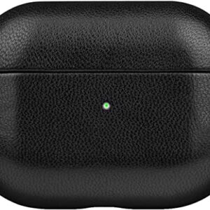 AirPods Pro Genuine Leather Case, Lopie Handmade Series AirPods Pro Cover Protective Skin, Portable Shockproof Shell Dust/Dirt Proof Case for Air Pods Pro (Not for AirPods Pro 2nd Gen) - Black