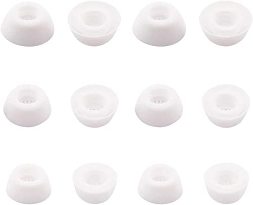 Rqker Ear Tips Compatible with Jabra Elite 85t Headphone, 6 Pairs S/M/L Size Replacement Ear Tips Earbud Covers Eartips Compatible with Jabra Elite 85t, S/M/L (White)