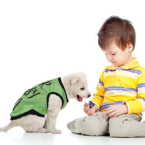 8 Pieces Dog Shirts Pet Printed Clothes with Funny Letters Summer Pet T Shirts Cool Puppy Shirts Breathable Dog Outfit Soft Dog Sweatshirt for Pet Dogs Cats (Classic Pattern,Small)