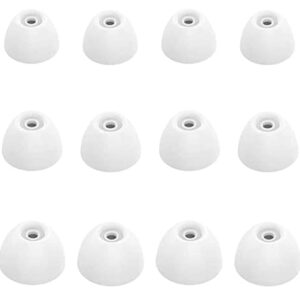 Rqker Ear Tips Compatible with Galaxy Buds 2 Earbuds, 6 Pairs S/M/L Sizes Soft Silicone Replacement Ear Tips Earbud Tips Eartips Compatible with Galaxy Buds 2, White 12 SML