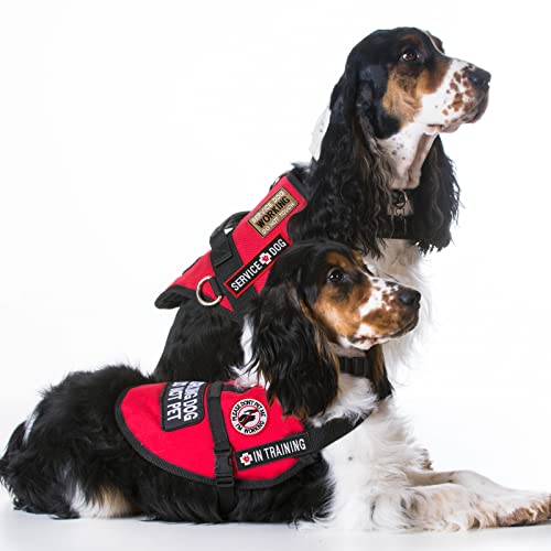 16 Pieces Service Dog Patch Do Not Pet Patch Ask to Pet Patch Removable Embroidery Tactical Patches with Hook and Loop American Flag Patches for Dog Harness Vest Collar