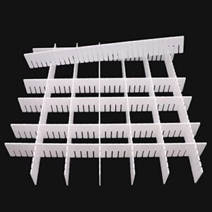 dutwroy 12pcs adjustable drawer dividers 0.1inch thickness diy grid dividers 40x5cm plastic organizer separator for socks underwear makeup cosmetic clothes