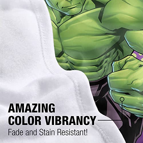LOGOVISION Marvel Hulk Blanket, 36"x58", Incredible, Fleece Blanket