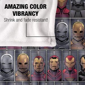 Marvel Iron Man Blanket, 36"x58", Collection of Iron, Silky Touch Super Soft Throw Blanket