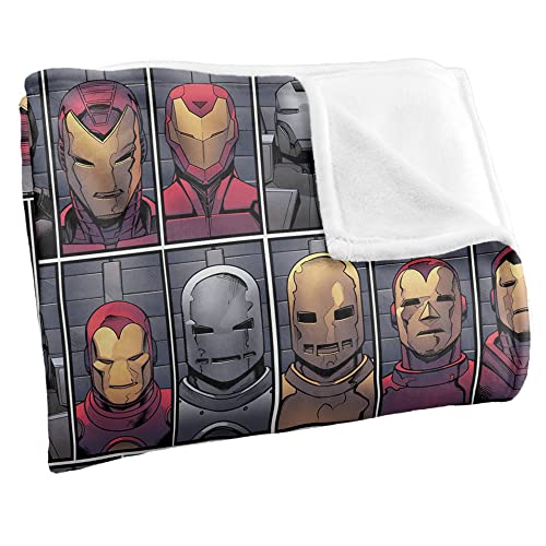 Marvel Iron Man Blanket, 36"x58", Collection of Iron, Silky Touch Super Soft Throw Blanket