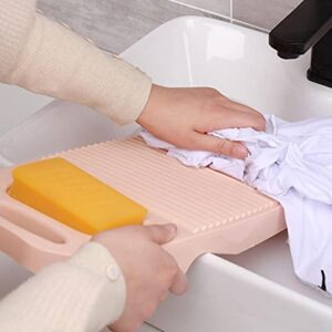 Aiend Laundry Washing Board, Non Slip Washboard, Manual Wash Clothes Laundry Pad Scrubbing Board for Household, Wavy Shape, 17.7x7.8in, 4 Colors Available