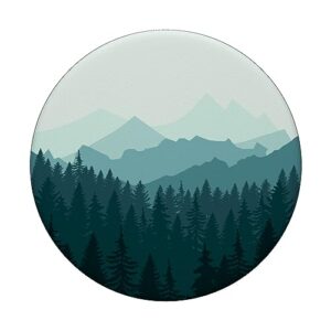 Mountains Pine Trees PopSockets Standard PopGrip