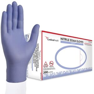 cardinal health flexal medical nitrile gloves - large 4.0 non-sterile chemo rated - cornflower blue - 200/box ct