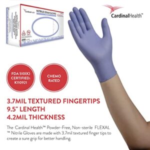 Cardinal Health FLEXAL Medical Nitrile Gloves - Large 4.0 Non-Sterile Chemo Rated - Cornflower Blue - 200/Box CT