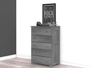 discovery world furniture charcoal 5 drawer chest