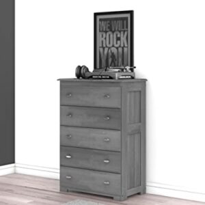 Discovery World Furniture Charcoal 5 Drawer Chest