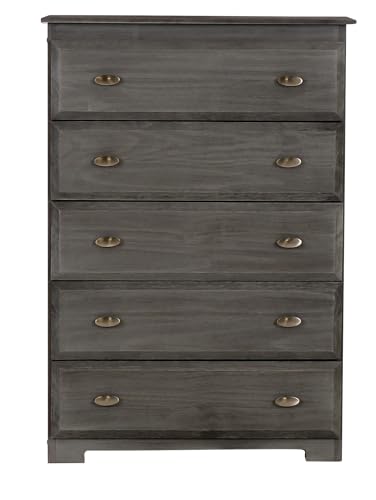 Discovery World Furniture Charcoal 5 Drawer Chest