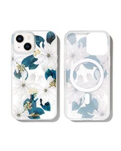 sonix floral case for iphone 13, compatible with magsafe [10ft drop tested] delilah flower