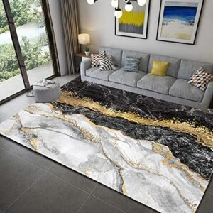 suihong s.h luxury area rug for living room gold glitter marble center rug black grey modern bedroom carpet63'x78'7