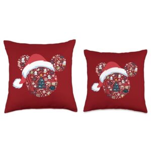 Disney Minnie Mouse Icon Winter Lodge Holiday Red Throw Pillow, 1 Count (Pack of 1), Multicolor