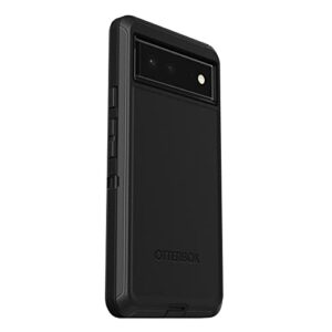 OtterBox Pixel 6 Defender Series Case - BLACK, rugged & durable, with port protection, includes holster clip kickstand