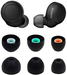 alxcd eartips compatible sony wi-xb400 wf-c500 earbuds, s/m/l 3 pairs soft silicone ear tips replacement earbuds tips, compatible with sony wi-xb400 wf-c500, s/m/l