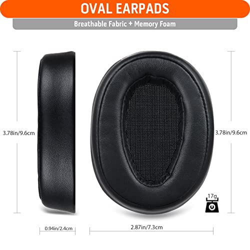 Replacement Ear Pads for Sony WH-H900N Headphones, Earpads Cushions for Sony WH900N MDR-100ABN Headset, Softer Protein Leather, Superior Noise Isolation, Soft and Comfortable Memory Foam (Black)