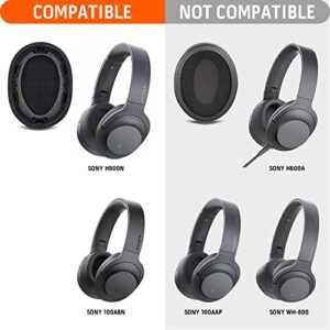 Replacement Ear Pads for Sony WH-H900N Headphones, Earpads Cushions for Sony WH900N MDR-100ABN Headset, Softer Protein Leather, Superior Noise Isolation, Soft and Comfortable Memory Foam (Black)