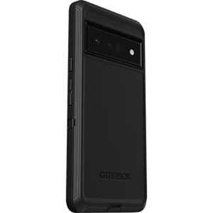 OtterBox Pixel 6 Pro Defender Series Case - BLACK, rugged & durable, with port protection, includes holster clip kickstand