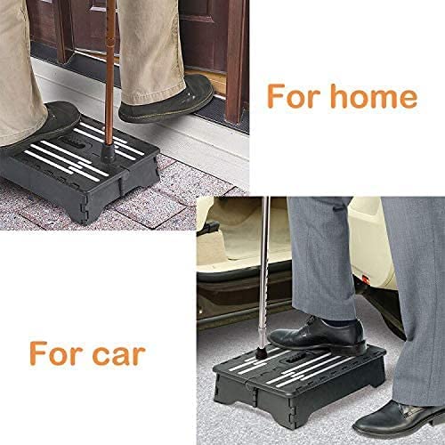 Portable Folding Step Stool, 5 inch Lightweight Anti-Skid Stepping Stool, Non-Slip Textured Grip Surface for Adults Seniors at Home, Kitchen, Bathroom, Bedroom, Closet, Holds Up to 300 Pounds