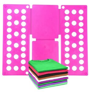 folding boards quality kids magic clothes folder t shirts jumpers organizer fold save time quick clothes folding board clothes holder (pink)