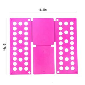 Folding Boards Quality Kids Magic Clothes Folder T Shirts Jumpers Organizer Fold Save Time Quick Clothes Folding Board Clothes Holder (Pink)
