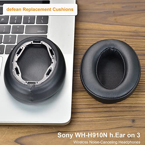 WH-H910N Ear Pads - defean Replacement Ear Cushion Cover Compatible with Sony WH-H910N h.Ear on 3 Wireless Noise-Canceling Headphones (Black)