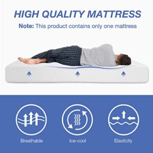 BLKMTY Mattress Full 73.5" x 53" x 8" Bed Mattress Gel Full Mattress Gel Memory Foam Mattress Full Size for Cool Sleep Pressure Relief Medium Firm Mattress CertiPUR-US Certified/Bed-in-a-Box