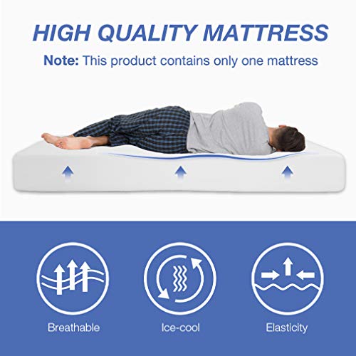 BLKMTY Mattress Full 73.5" x 53" x 8" Bed Mattress Gel Full Mattress Gel Memory Foam Mattress Full Size for Cool Sleep Pressure Relief Medium Firm Mattress CertiPUR-US Certified/Bed-in-a-Box