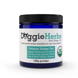 Ultimate Turkey Tail 8:1 Extract by Doggie Herbs – 389mg Beta Glucan per 1g Scoop (39%), Contains ONLY Polysaccharides – 100g